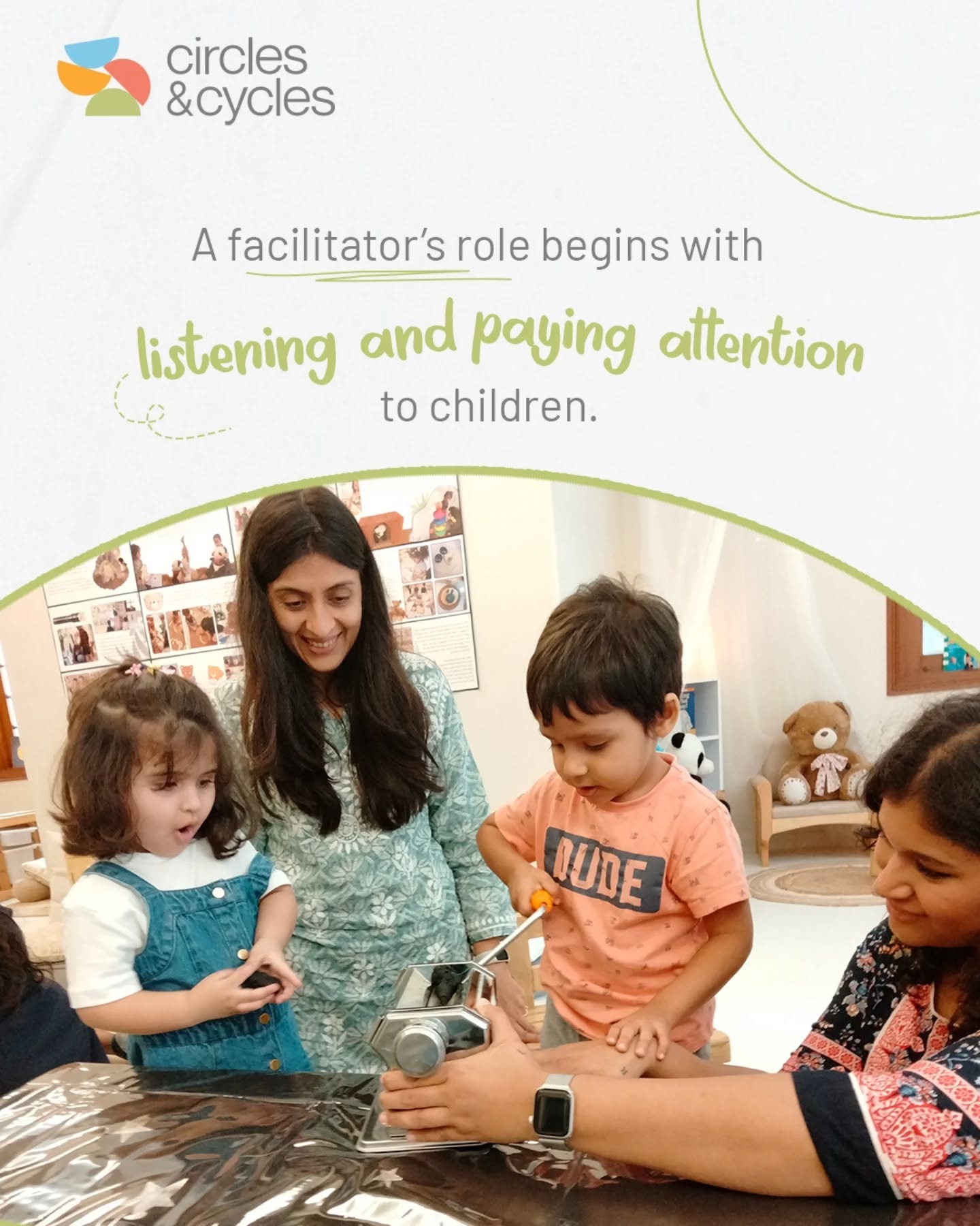 In the Reggio Emilia approach, facilitators begin by observing and listening.They follow the child’s thinking and create opportunities for learning to grow naturally.
This presence shapes how children explore, communicate and build confidence in themselves.
If you would like to understand our approach and experience the space, we would be happy to welcome you.
Admissions are now open. 🤍#ChildLedLearning #PreSchool #Environmentallearning #ChildrensGrowth