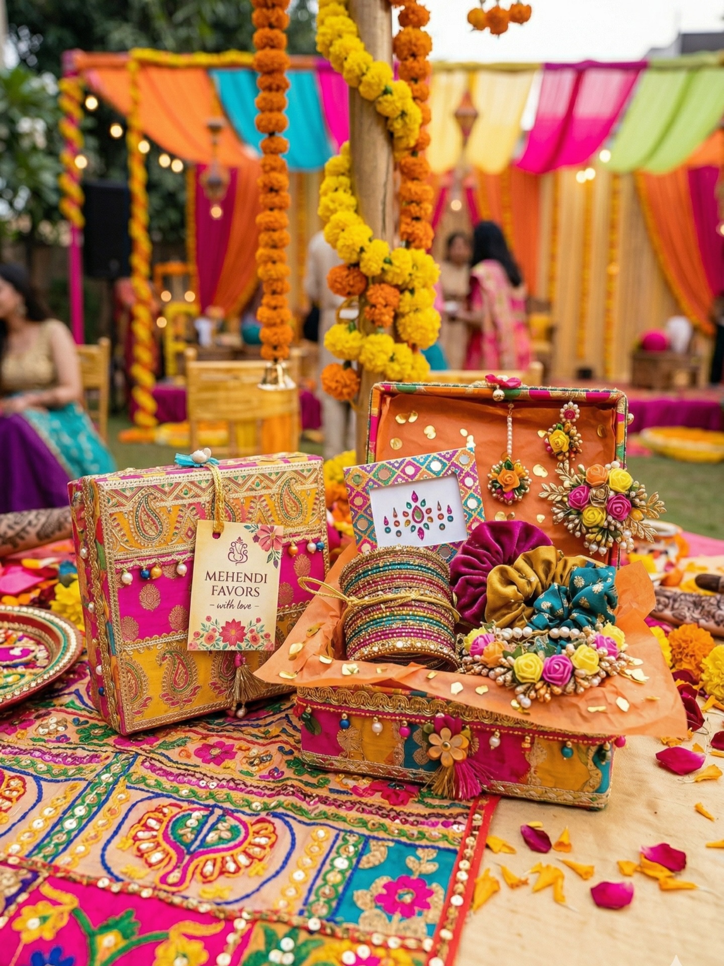 Introducing our Mehandi gift boxes ! Traditional , practical and so so attractive .
Enquire now for details . #giftset #mehandigifts #weddinggifts #bangaloregiftingcompany