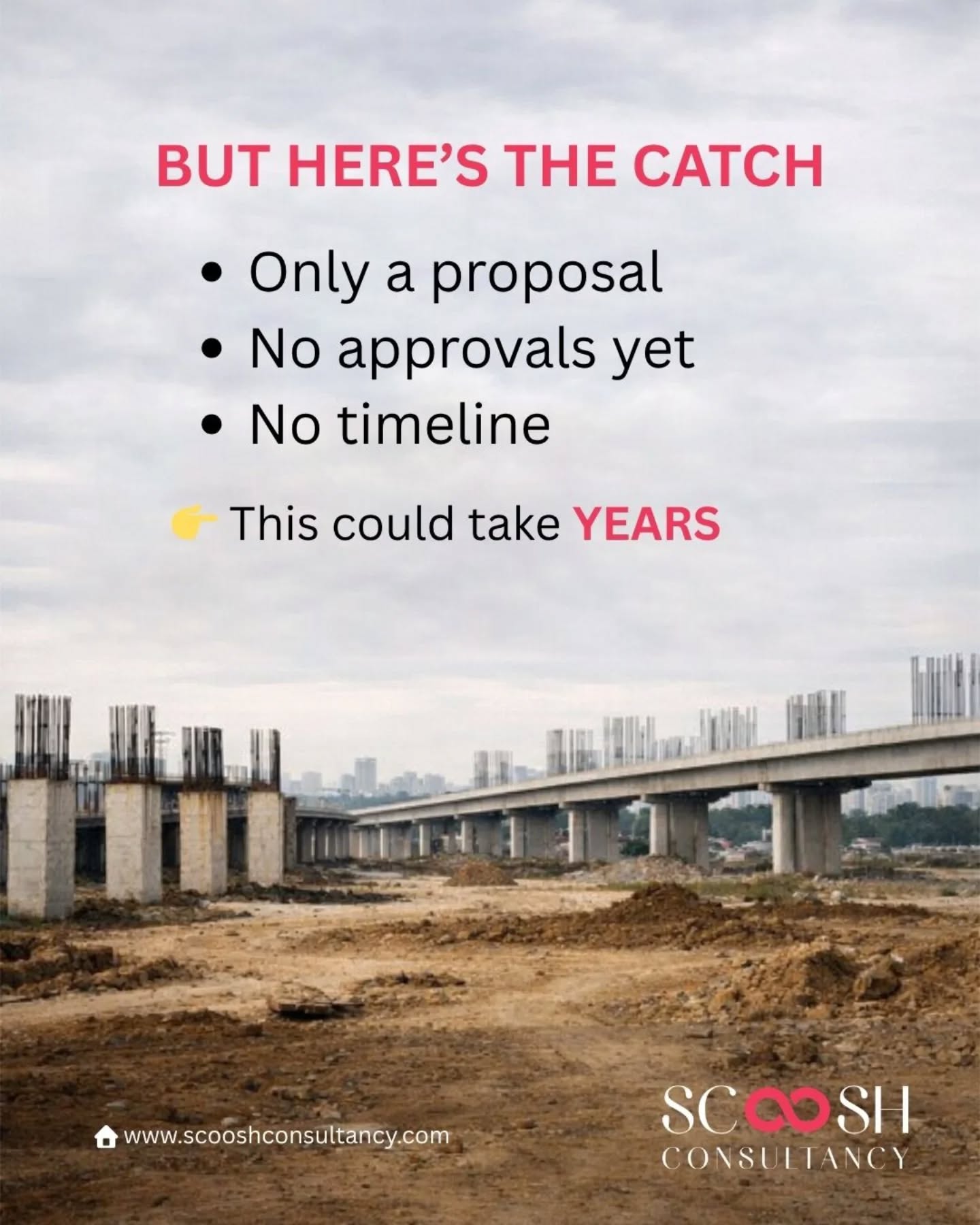 Everyone is calling this a “game changer”… but here’s the truth:
A 23 km elevated road from DND to Sector 150 sounds powerful — but right now, it’s just a proposal with no clear approvals or timeline.
In real estate, timing beats headlines.
#ScooshConsultancy #NoidaRealEstate #SmartPropertyIndia #InfraReality #NoidaGrowthStory
Sector150Noida DelhiNCRProperty InvestmentMindset RealEstateStrategy BeyondTheHype