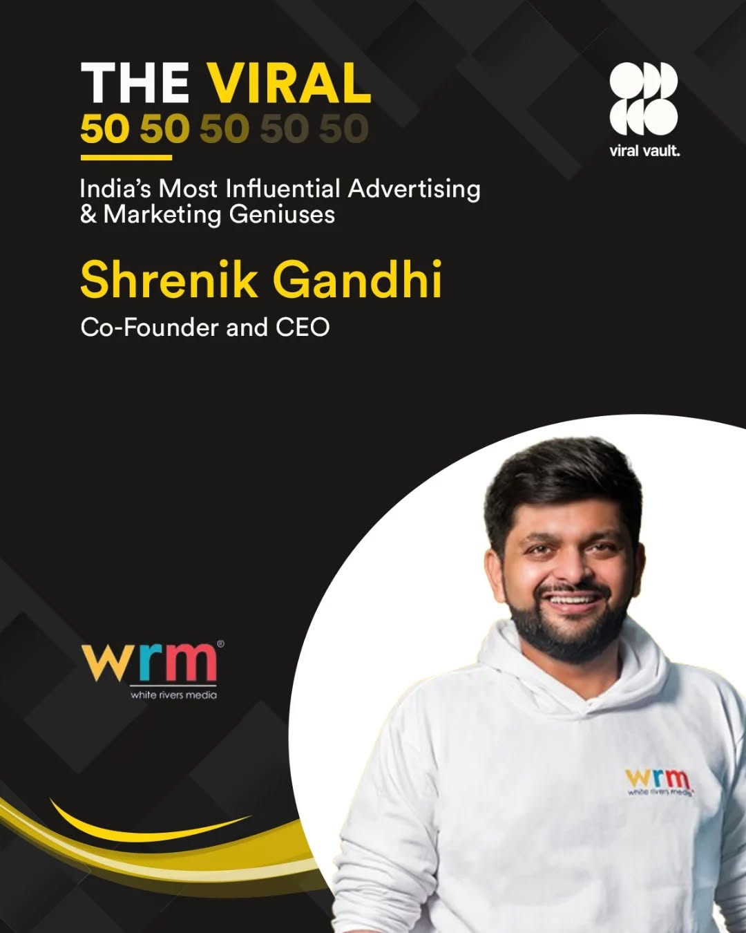 Celebrating the masterminds behind India’s biggest brand conversations, boldest campaigns, and most viral moments.
The Viral 50 honours India’s most influential advertising, marketing, and media geniuses - the visionaries who transform ideas into cultural phenomena, build powerful brand narratives, and shape what the internet talks about next.
From breakthrough creativity to game-changing strategy, these leaders are redefining influence in the digital age and setting new benchmarks for the industry. Congratulations to all the trailblazers who made it to The Viral 50.
#TheViral50 #Advertising #Marketing #ViralVaultIndia