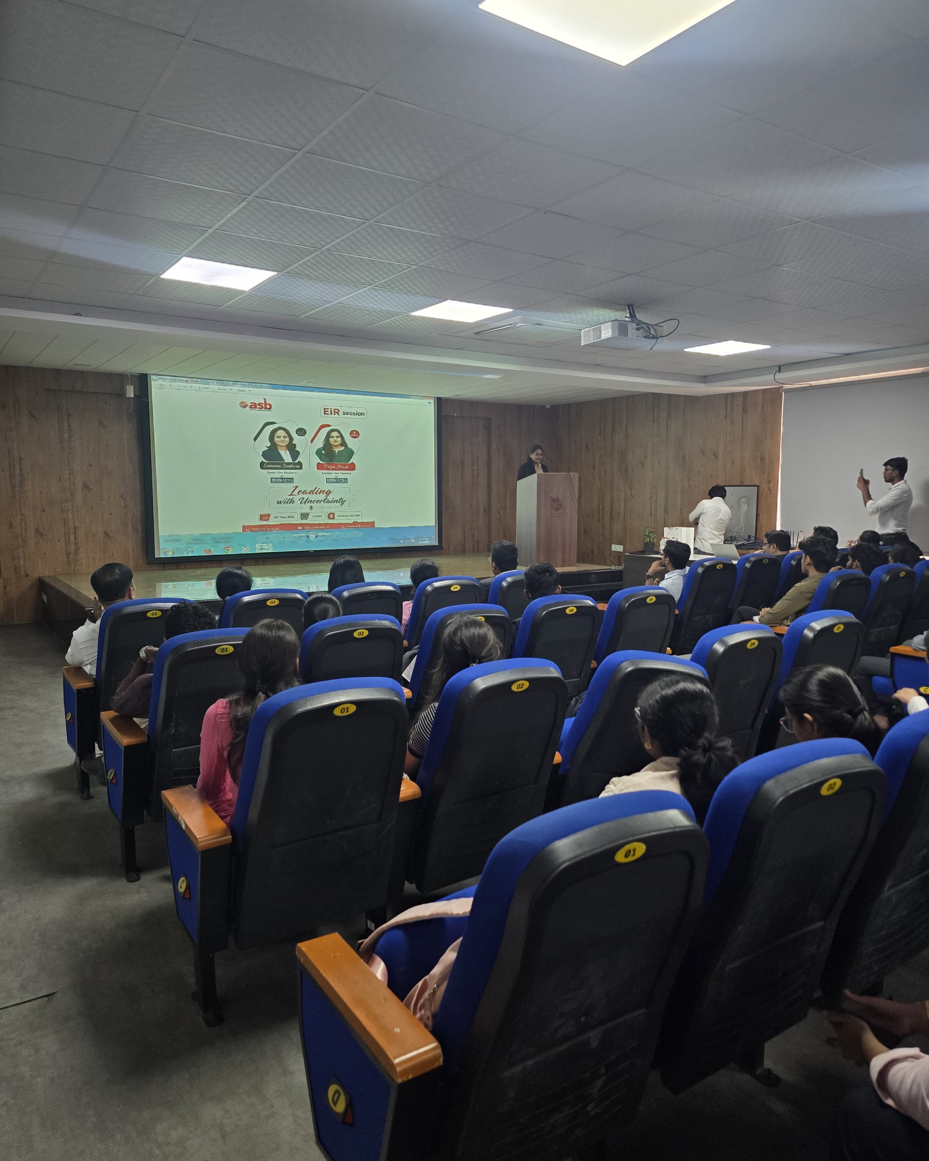 An inspiring EIR session on “Leading with Uncertainty” ✨
Our students had an amazing interactive session with Sumana Sunkara and Priya Ithadi from Berkadia, gaining real-world insights on leadership, challenges, and growth.
The energy, engagement, and curiosity from the students truly made the session impactful 🙌
#ASB #EIRSession #leadershiptalk #studentengagement #berkadia FutureLeaders CampusEvents LearningExperience